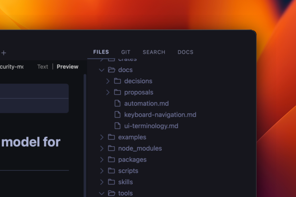 Files panel open in the right column, showing the project file tree