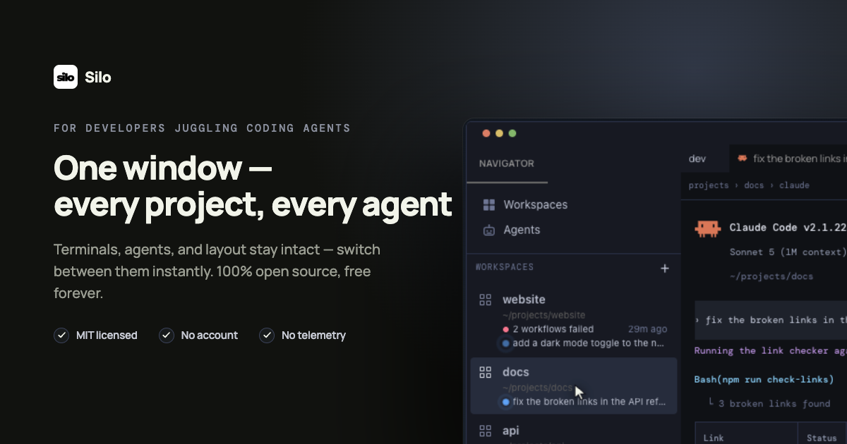 silo website preview